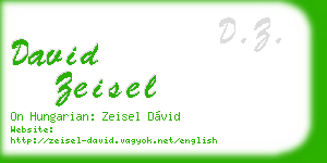 david zeisel business card
